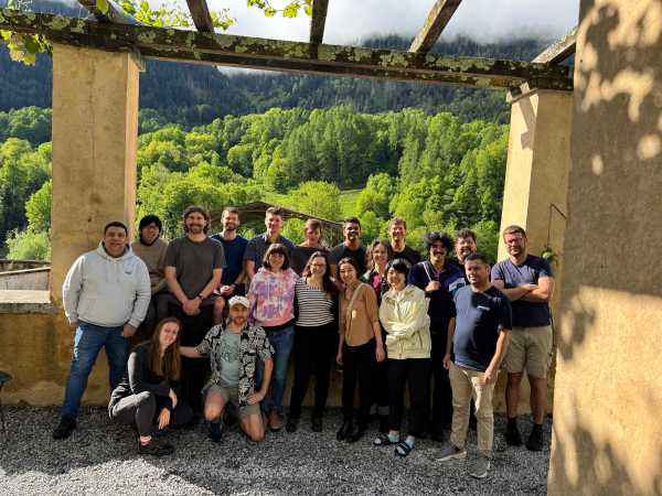 Photo of all participants at Villa Garbald