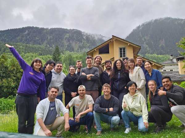 Photo of all participants at Villa Garbald